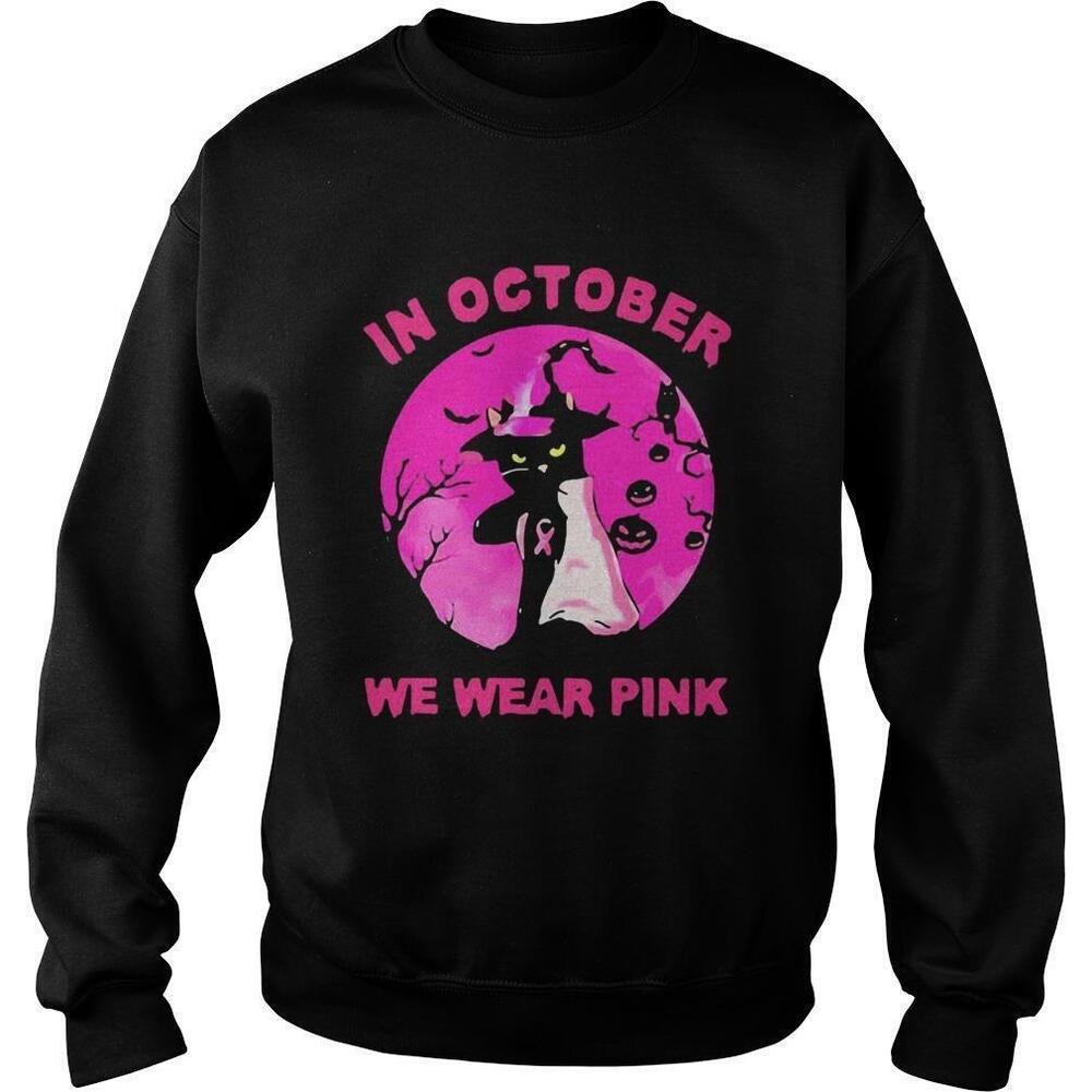 In October We WearCat Sunset Halloween Sweatshirt
